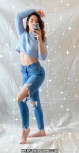 Morgan Vera Beautiful Caucasian Black Hair Influencer